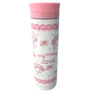 My Melody Sanrio Stainless Steel Tumbler Metal Water Bottle Food Storage Pink
